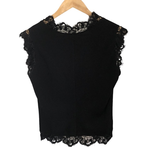 Amuleti vintage lace trim wool Blouse - Picture 6 of 16